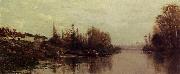 Charles-Francois Daubigny Ferry at Glouton oil painting reproduction